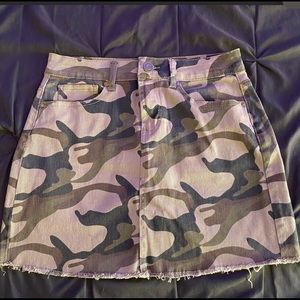 Denim camo skirt
